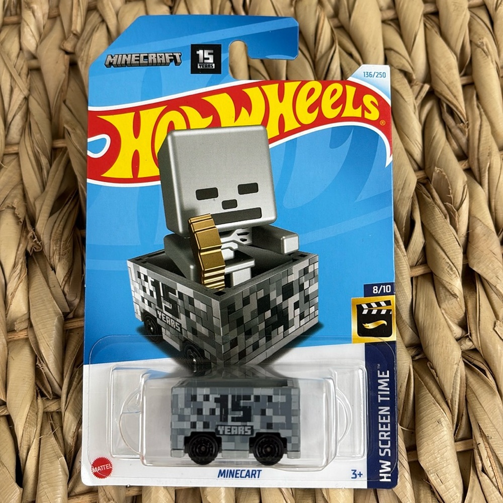 Hot Wheels Minecraft Minecart Hotwheels 15 Year Anniversary Video Game Car New
